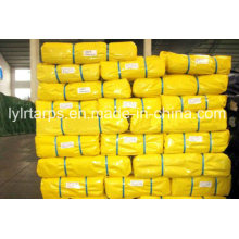 Yellow PE Tarpaulin Cover, Finished Tarpaulin with Gromment. Laminated PE Tarp